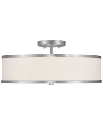 Livex - Park Ridge Brushed Nickel 3-Light Ceiling Mount