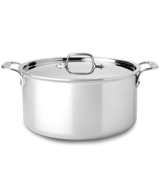 All-Clad - Stainless Steel Covered Stockpot, 8 Qt.