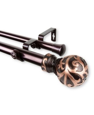 Rod Desyne - Cypress Double Curtain Rod 1" OD 160-240 inch - Bronze