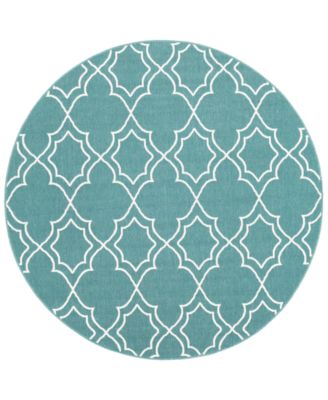 Surya - Alfresco ALF-9653 Teal 5'3" Round Area Rug
