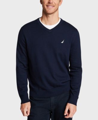 Nautica - Men's Lightweight Jersey V-Neck Sweater