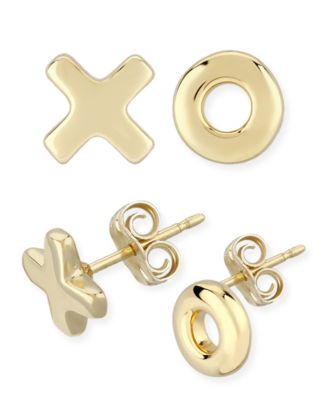 Macy's - X & O Stud Earrings Set in 14k Yellow Gold (8mm)