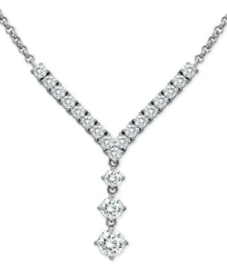 Macy's - Cubic Zirconia 18" Y-Necklace in Sterling Silver