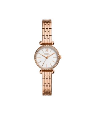 Fossil - Ladies Tillie Mini three hand, rose gold tone stainless steel watch 26mm