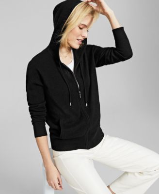 Charter Club - 100% Cashmere Zip-Front Hoodie, Regular & Petite