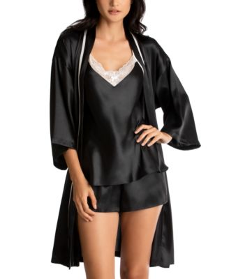 Linea Donatella - Bride Satin Wrap Robe, Cami & Tap Shorts Set