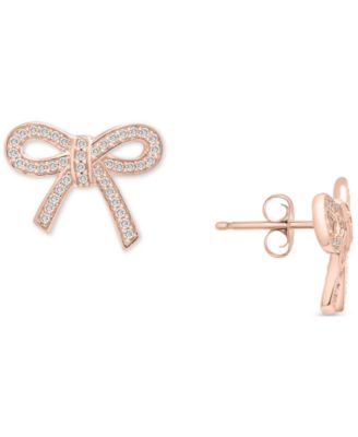 Wrapped - Diamond Bow Stud Earrings (1/4 ct. t.w.)