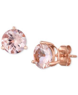 Macy's - Morganite Stud Earrings (2 ct. t.w.) in 14k Rose Gold