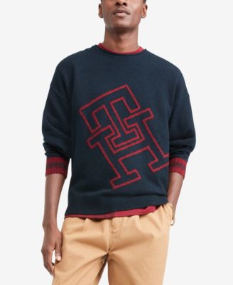 Tommy Hilfiger - Men's Brushed Monogram Crewneck Sweater