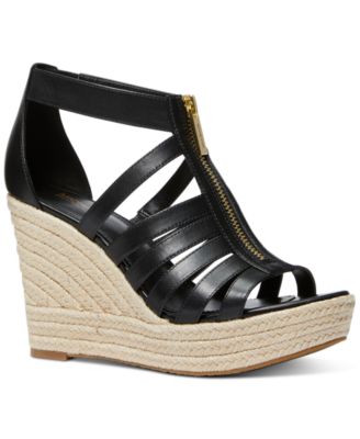 Michael Kors - Women's Bradley Zip Espadrille Platform Wedge Sandals
