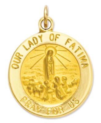 Macy's - 14k Gold Charm, Our Lady of Fatima Medal Charm