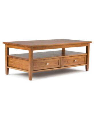 Simpli Home - Warm Shaker Coffee Table, Quick Ship