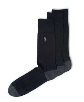 Polo Ralph Lauren - Socks, Soft Touch Ribbed Heel Toe 3 Pack