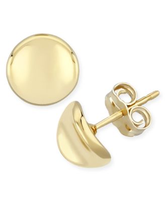 Macy's - Dapped Disc Stud Earrings Set in 14k Yellow Gold (8mm)