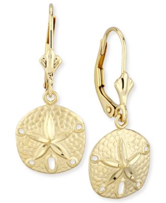 Macy's - Sand Dollar Drop Earrings in 14k Gold