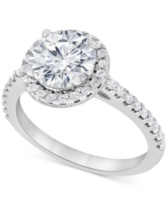Badgley Mischka - Certified Lab Grown Diamond Halo Engagement Ring (2-1/2 ct. t.w.) in 14k White Gold