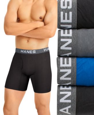 Hanes - Men's Ultimate&reg; ComfortFlex Fit&reg; 4-Pk. Moisture-Wicking Stretch Boxer Briefs