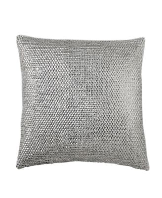 Donna Karan New York - Donna Karan Collection Luna Sequin Decorative Pillow in Platinum