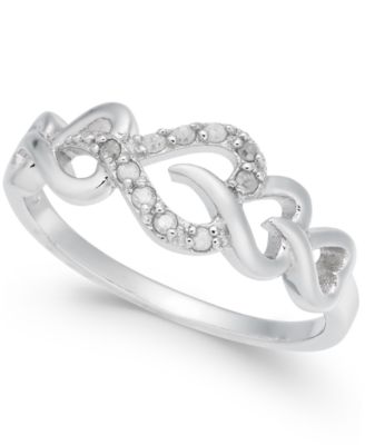 Macy's - Diamond Heart Ring (1/10 ct. t.w.) in Sterling Silver