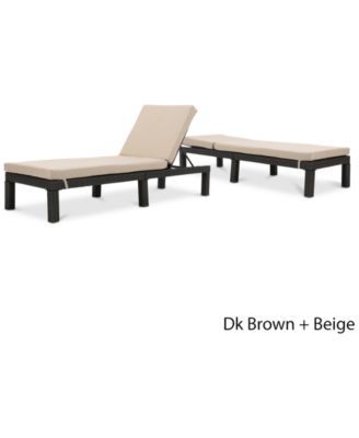 Noble House - Logan Outdoor Chaise Lounge (Set Of 2), Quick Ship