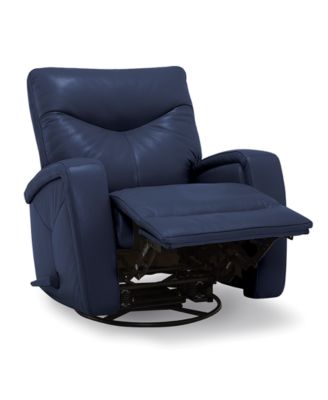 Furniture - Leather Swivel Rocker Pushback Recliner